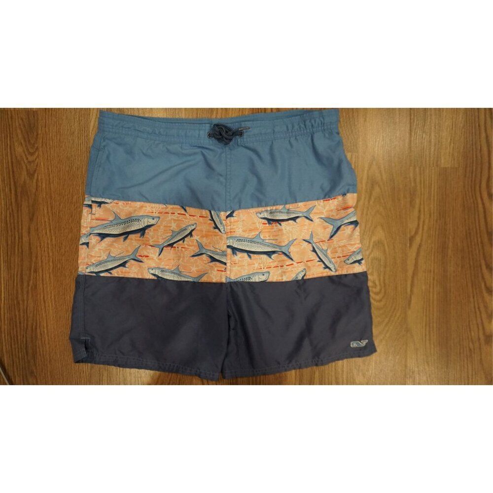 Vineyard Vines Boys Pieced Tropical Chappy Shorts Swim Trunks - XL (18) - Picture 7 of 12